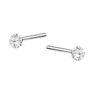 Cercei argint rodiat cu pietre 3mm DiAmanti 1CO3ER_W-DIA (Argint 925‰ 0,4 g.)